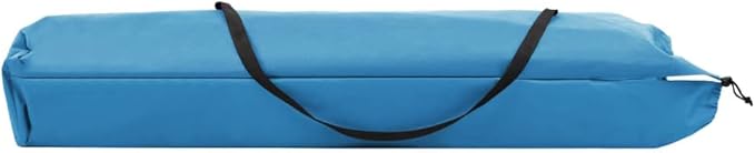 Blue Two Person Folding Sun Lounger Adjustable Outdoor Chaise Lounge Chair for Garden Terrace Poolside and Beach Relaxation