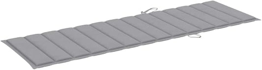 YAFF Adjustable Grey Solid Acacia Wood Sunlounger – Large Outdoor Chaise Lounge with Armrests & Wheels for Patio and Garden Relaxation