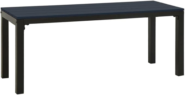 vidaXL Garden Bench Black Steel Garden Bench Rectangular Vintage