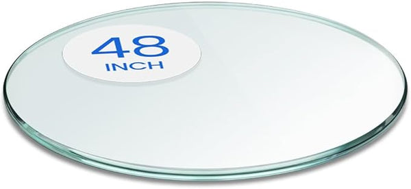 Dulles Glass 48 inch Round Glass Table Top - Tempered - 3/8" Thick Glass Surface, Safe Pencil Edge - Photo 1