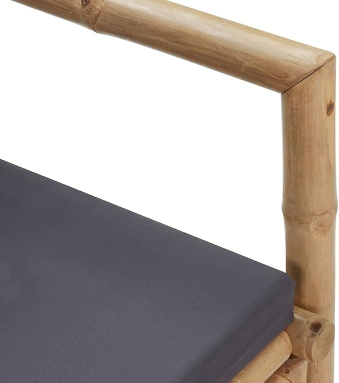 Garden Bench Deck Bench Patio Bench with Cushions 45.3" Bamboo