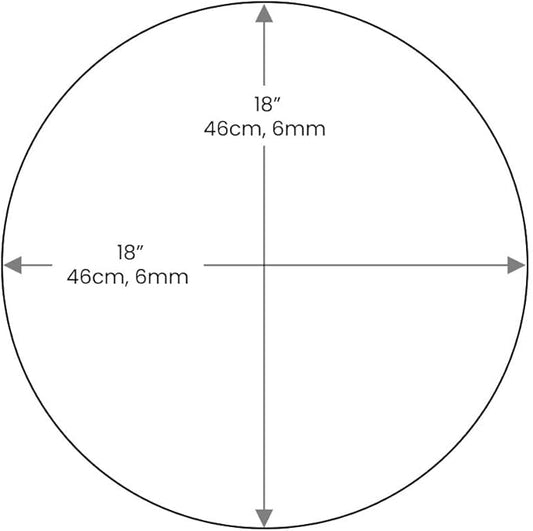 Dulles Glass 18 inch Round Glass Table Top - Tempered - 1/2" Thick Glass Surface, Safe Beveled Edge, Multipurpose for Dining Table, Patio, Coffee and End Table