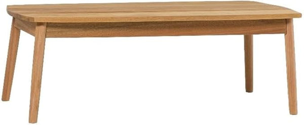 Pemberly Row Modern Outdoor Coffee Table, Solid Eucalyptus Wood, Natural Finish, Spindle Style, Small Space-Friendly - Photo 1