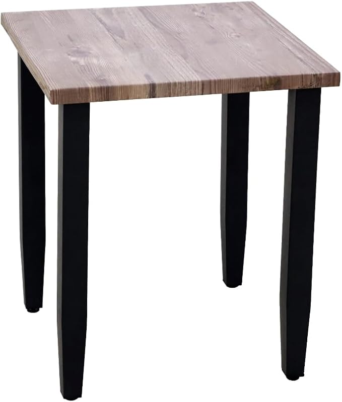 COOS BAY Modern Outdoor Table, Patio Side Table with Wood Grain Top, Metal Weather-Resistant Table for Deck, Porch, Balcony, Garden, 20.9" x 20.9" x 24.2", Brown