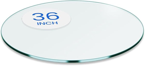 Dulles Glass 36 inch Round Glass Table Top - Tempered - 3/8" Thick Glass Surface, Safe Flat Polished - Photo 1