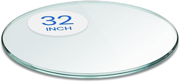Dulles Glass 32 inch Round Glass Table Top - Tempered - 3/8" Thick Glass Surface, Safe Pencil Edge - Photo 1