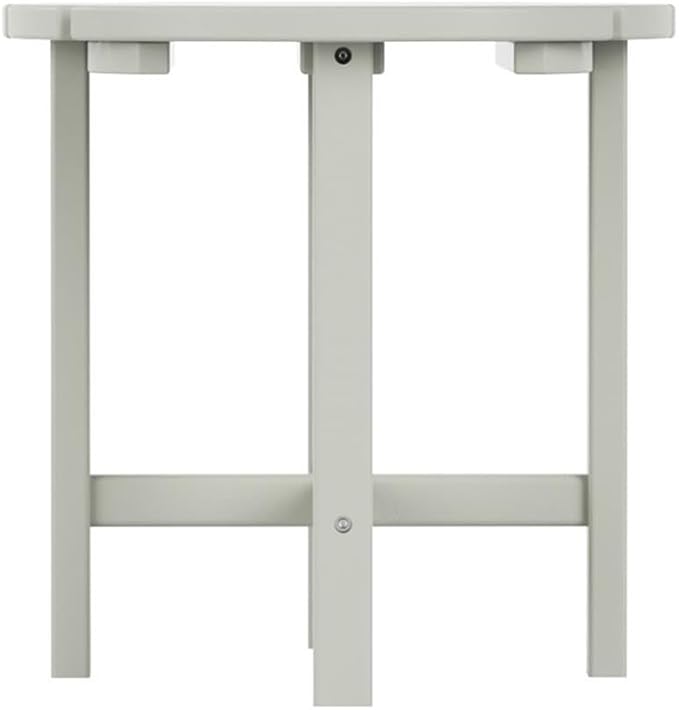 Costaelm Round Outdoor Side Tables, Adirondack Patio Tables for Outside, HDPE Patio End Table Weather Resistant, Balcony Table for Pool, Seaside, Backyard, Porch, Indoor Companion, Sand