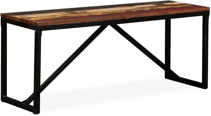 Bench,Entryway Bench,Bedroom Bench,Dining Bench,Window Bench,Indoor Bench,Backyard Bench, for Patio, Backyard, Garden, Hallway and Dining Room,Solid Reclaimed Wood 43.3"x13.8"x17.7"