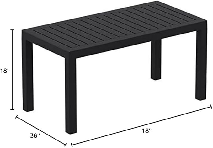 Compamia Ocean Coffee Table in Black, Commercial Grade