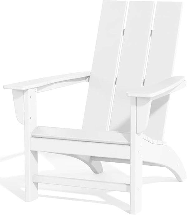 Poly Lumber Adirondack Chair with Cup Holder, All-Weather Resistant Outdoor Patio Chairs, Look Like Wood - Photo 1