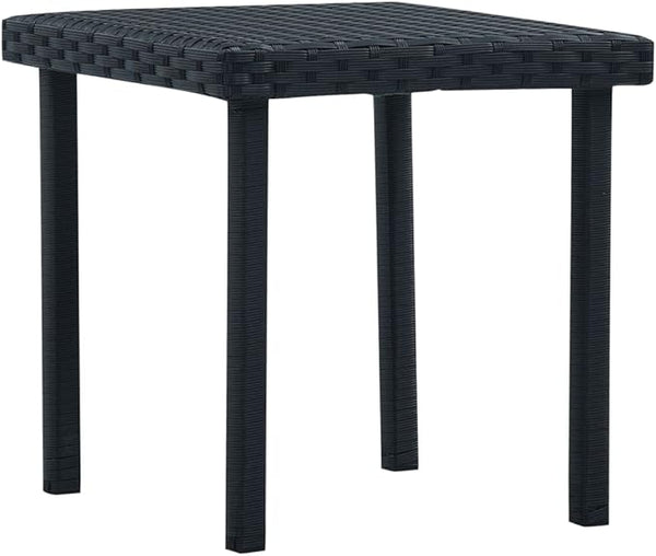 Compact Garden Side Table, Square Patio Tea Table with Powder-Coated Steel Frame - Photo 1