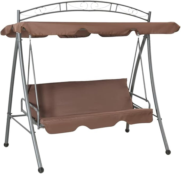Outdoor Swing Bench with Canopy, 2-Person Convertible Patio Swing Bed - Photo 1