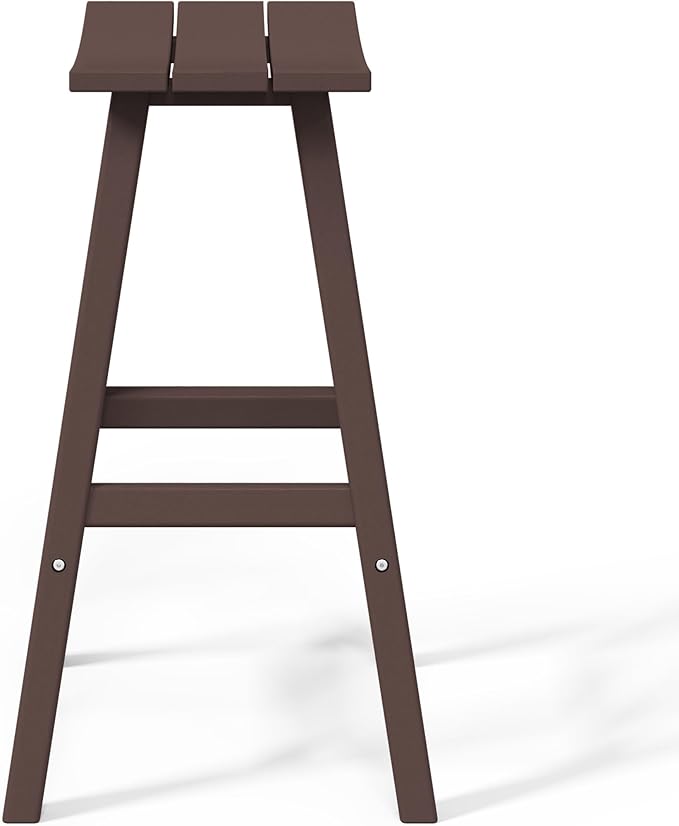 WestinTrends Malibu Malibu 29 Inch High Backless Seat Bar Stools (Set of 3), Dark Brown
