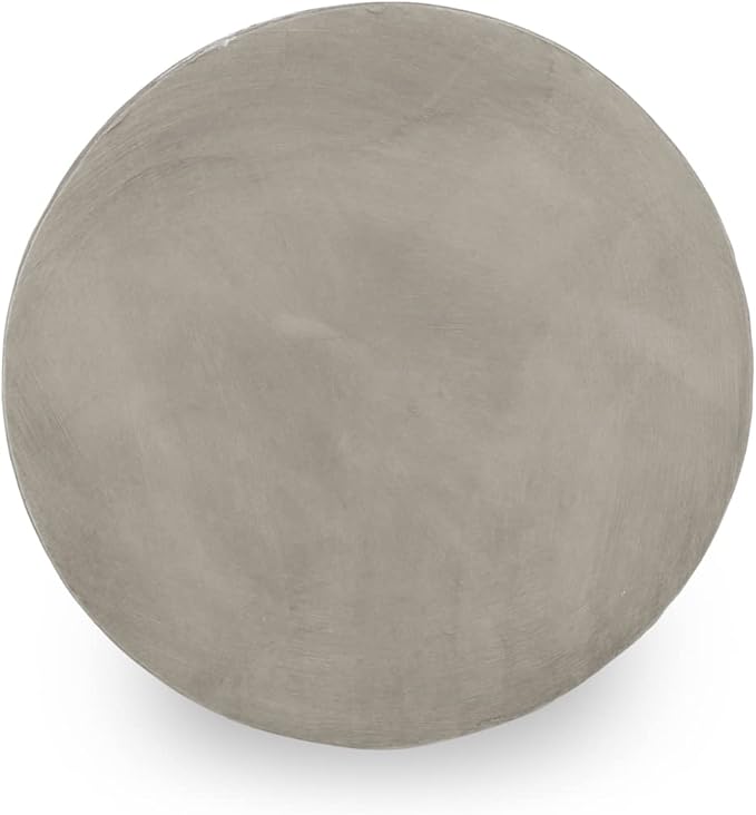 Christopher Knight Home Solomon Outdoor Contemporary Lightweight Accent Side Table, Concrete Finish