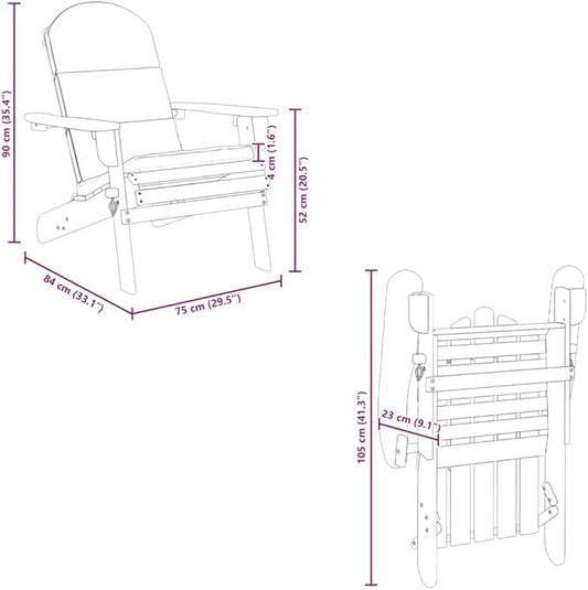 Dark Grey Garden Chair with Natural Solid Acacia Wood Frame and Polyester Fabric, Foldable Outdoor Patio Furniture for Balcony and Garden, Comfortable Wide Armrests, Durable