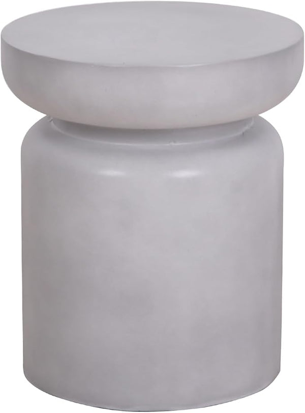 Afterglow Terrafab Concrete Look Side Table End Table Natural Decorative Garden Stools for Living Room Bedroom Patio - Photo 1
