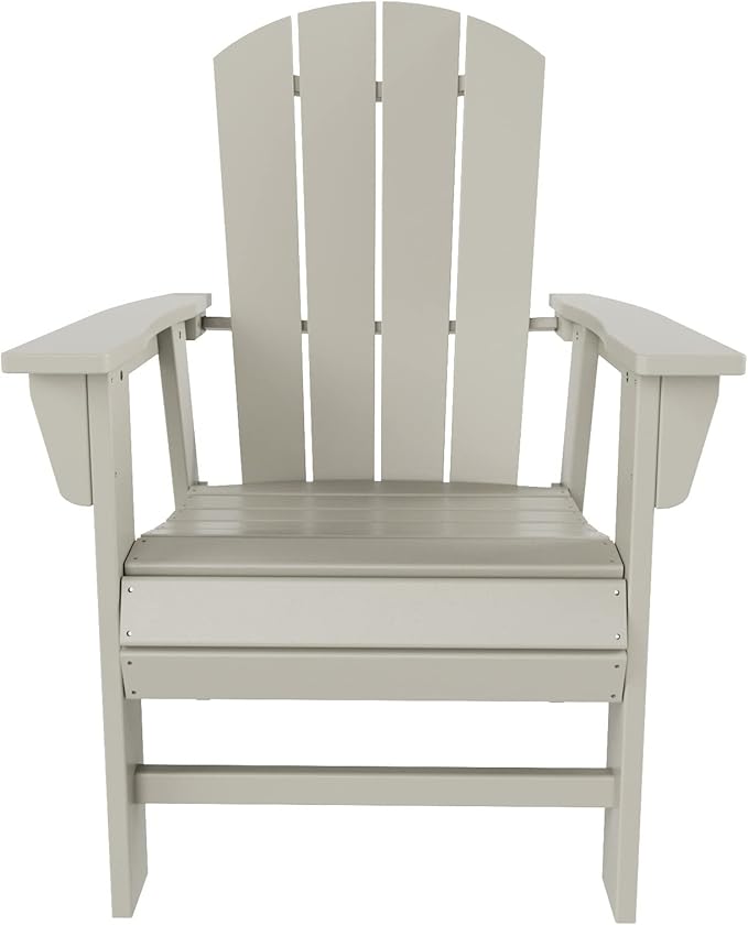 WO WESTIN OUTDOOR HDPE Laguna Adirondack Casual Patio Dining Chair,Sand