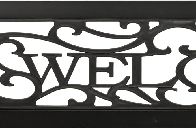 Patio Bench Garden Bench Outdoor Bench for Outdoors Porch Entryway Furniture for Yard 49.2" Steel Black