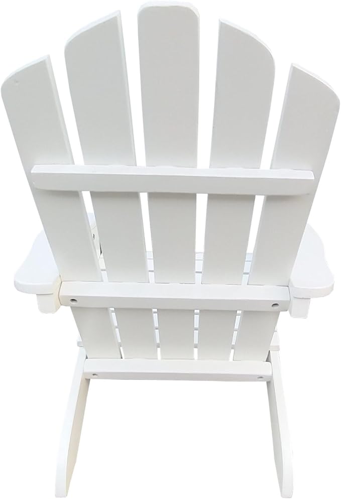 Wood Children Adirondack Chair,Ergonomic All-Weather Adirondack Chairs,Durable Patio Lounge Chair for Outdoor,Garden,Lawn,Indoor,White