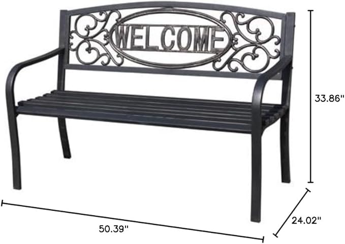 Welcome Steel Park Bench