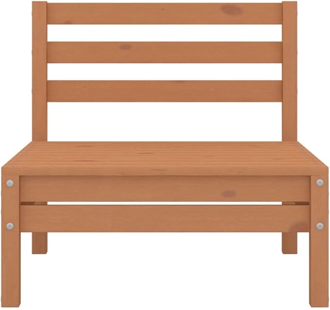 3-Piece Patio Lounge Set, Solid Pinewood Garden Conversation Set, Honey Brown Outdoor Sofa with Coffee Table, Rustic Modular Furniture for Backyard Porch