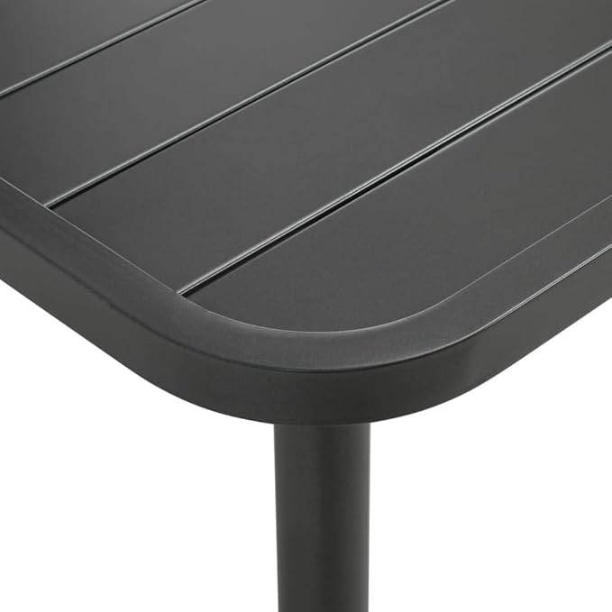 SKM Patio Table Dark Grey 31.5"x31.5"x28.3" Steel
