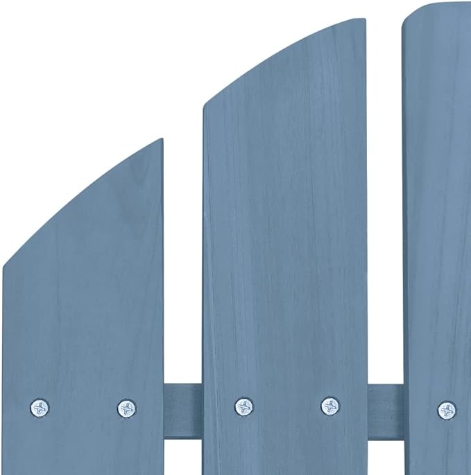 Solid Fir Wood Adirondack Chair Blue Outdoor Patio Furniture, Sturdy Lounge Chair for Garden, Poolside, Backyard, Durable Wooden Patio Chairs with Ergonomic Design