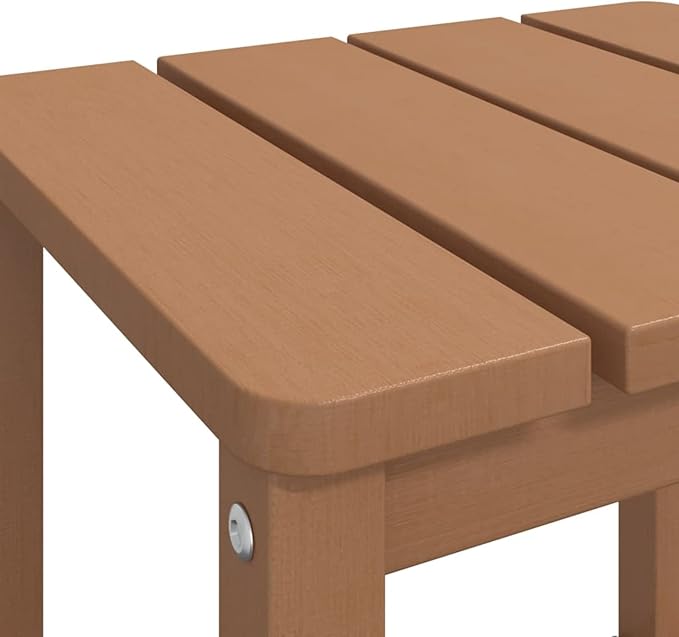 Adirondack Garden Table Adirondack Chair Wood Recliner Chair Adirondack Garden Chair Deck Chair Balcony Chair Garden Lounger Brown 38 x 38 x 46 cm HDPE