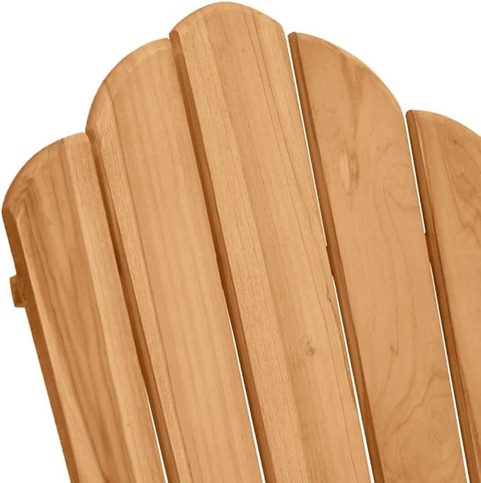 Brown Teak Wood Adirondack Chairs 2 pcs 77 x 78 x 95 cm for Garden Patio Outdoor Seating with Ergonomic Reclining Feature and Durable Solid Wood Construction