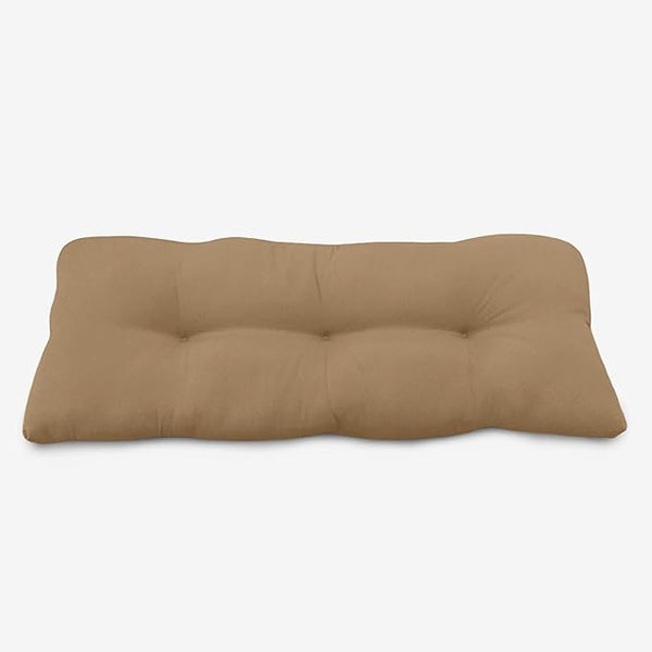 BrylaneHome Tufted Bench Cushion - 45.5" L x 19" W x 3" H- Patio & Outdoor - Water, Stain & Fade Resistant - Khaki - Photo 1