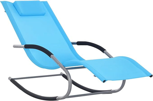 Outsunny Zero Gravity Rocking Chair Outdoor Chaise Lounge Chair Recliner Rocker with Detachable Pillow and - Photo 1