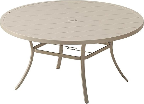 VICLLAX 60" Outdoor Round Patio Dining Table for 8-10 - Photo 1