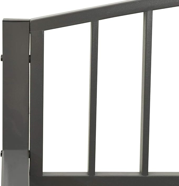 Patio Bench, Outdoor Bench, with Curved Metal Armrests, Garden Bench for Patio, Garden, Yard, Lawn,49.2" Steel Gray