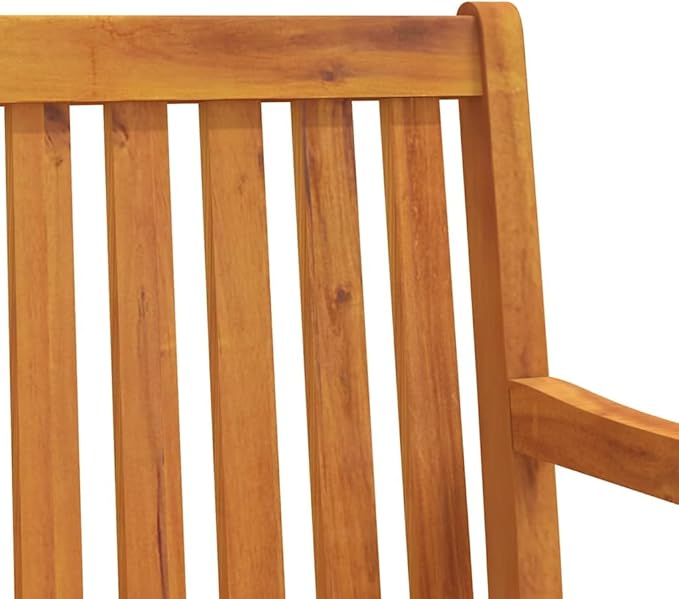 Swing Bench Brown Solid Acacia Wood Garden Bench Patio for Balcony Outdoor 43.3 in Swing