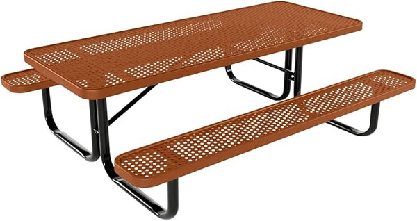 COATEDOUTDOORFURNITURE Heavy-Duty Portable Outdoor Kids Table, Punched Steel Kids Picnic Table - Photo 1