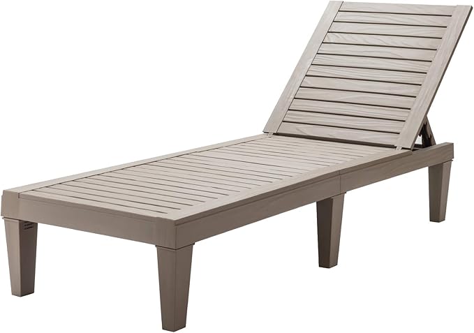 Giantex Set of 2 Outdoor Chaise Lounge Patio Recliner Chair with 5-Position Adjustable Backrest, Weather-Proof & Rust-Resistant Chaise Lounger for Patio, Beach, Balcony, Poolside