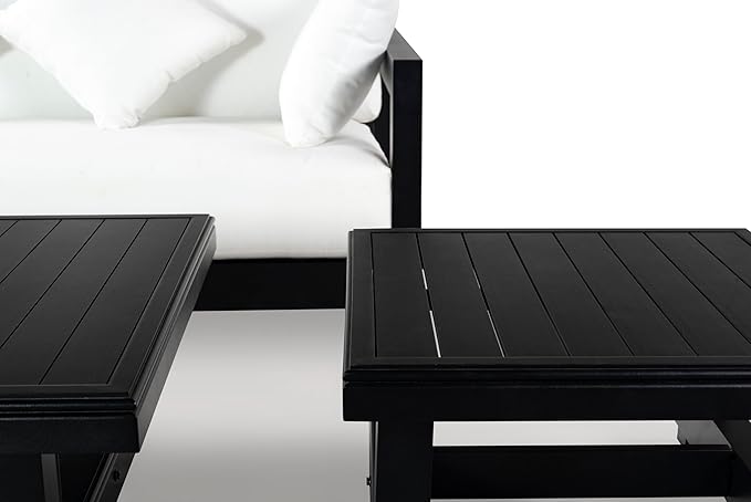 SAFAVIEH Outdoor Couture Collection Montford Black Patio Coffee Table