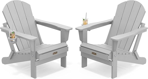 SERWALL Foldable Adirondack Chair Set of 2 - Photo 1