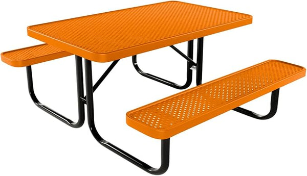 COATEDOUTDOORFURNITURE Heavy-Duty Portable Outdoor Kids Table, Punched Steel Kids Picnic Table - Photo 1