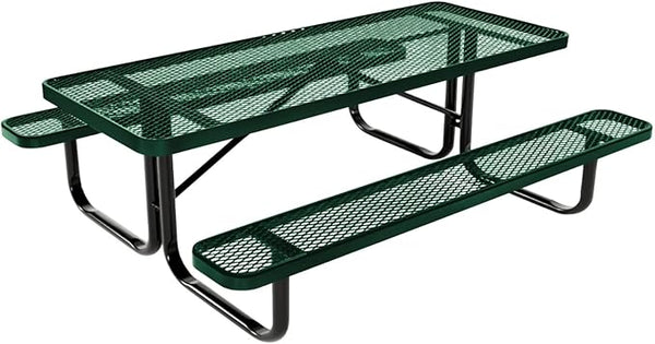 COATEDOUTDOORFURNITURE Heavy-Duty Portable Outdoor Kids Table, Expanded Metal Kids Picnic Table - Photo 1