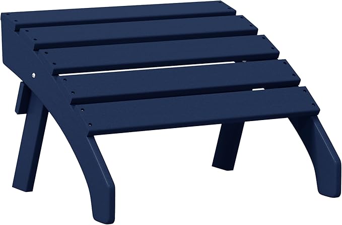 Costaelm Adirondack Chair Footrest, Patio Footstool, Ottoman Outdoor Foot Rest for Patio Waterproof, Adirondack Ottoman Patio Footstool, Navy Blue