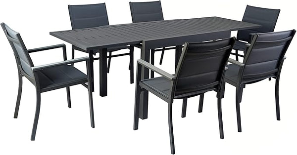 Kozyard 7 Piece Outdoor Patio Dining Set for 6, Patio Furniture Set with Dining Table and 6 Padded Textilene Chairs - Photo 1