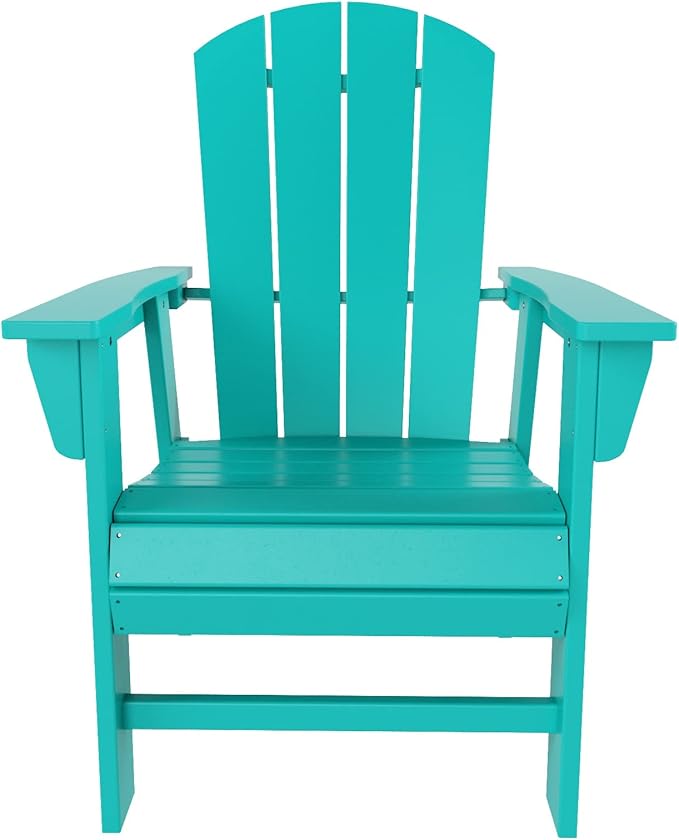 WO WESTIN OUTDOOR HDPE Laguna Adirondack Casual Patio Dining Chair,Turquoise