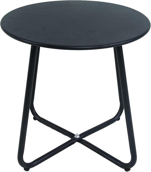 Outdoor Side Table Metal - Portable Accent Table, Multi-Functional End Table for Patio, Balcony, Bedroom & RV Use - Photo 1