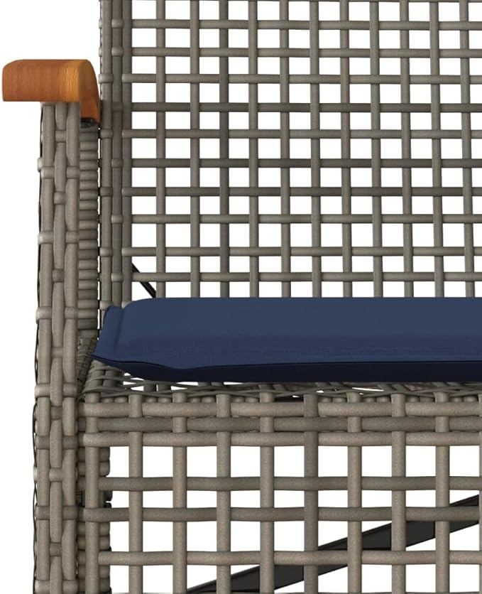 Garden Bench Grey, Brown, Navy Blue Backyard Furniture Outdoor Bench Backyard Bench Outdoor Seating for Yard Outdoor Courtyard Deck