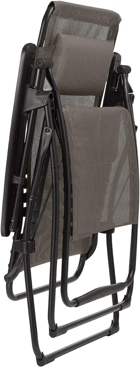 Lafuma LFM3121-8717 Futura Batyline XL Zero Gravity Recliner Chair, Portable Outdoor Lounge Chair with Steel Frame, Graphite