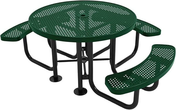 COATEDOUTDOORFURNITURE Heavy-Duty Portable Outdoor Picnic Table with Umbrella Hole - Photo 1
