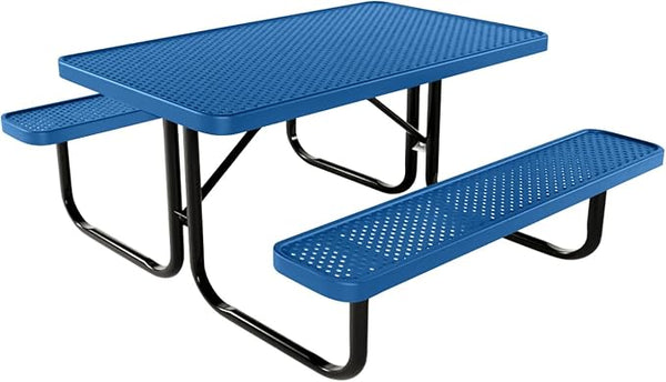 COATEDOUTDOORFURNITURE Heavy-Duty Portable Outdoor Kids Table, Punched Steel Kids Picnic Table - Photo 1