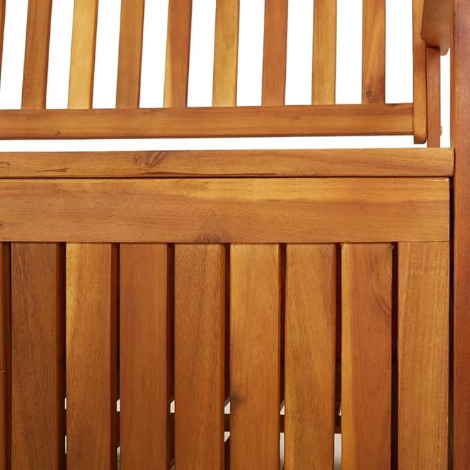 Storage Bench Garden Bench Outdoor Bench for Outdoors Porch Entryway Furniture for Yard 66.9" Solid Wood Acacia