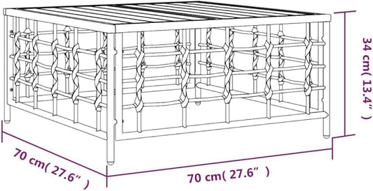 Outdoor Side Table,Small Patio Table,Decorative Table,Sturdy and Durable,for Backyard,Garden,Pool,Patio Table Anthracite 27.6"x27.6"x13.4" Poly Rattan